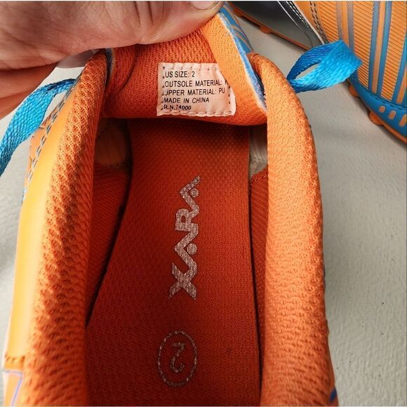 Xara Soccer Velocity Youth Athletic Cleat Shoes Colors Blue Orange US Size 2 - Picture 6 of 6